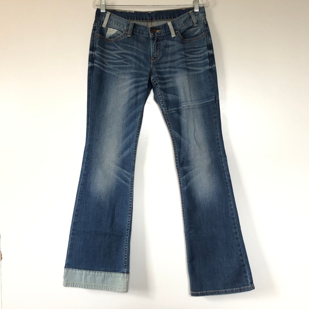 Levis Jeans Womens Size 26 Patchwork Denim Faded